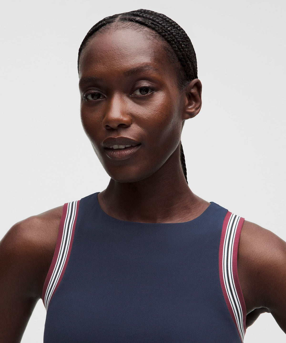 Groove High-Neck Tank TopStripe Trim