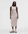 Ribbed Heavyweight Cotton-Blend Midi Dress