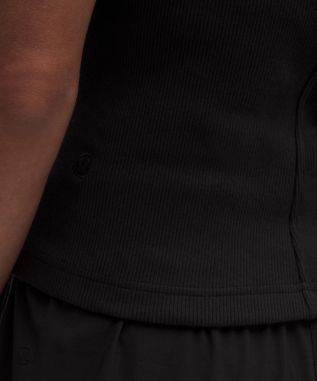 Ribbed Heavyweight Cotton-Blend Racerback Tank Top