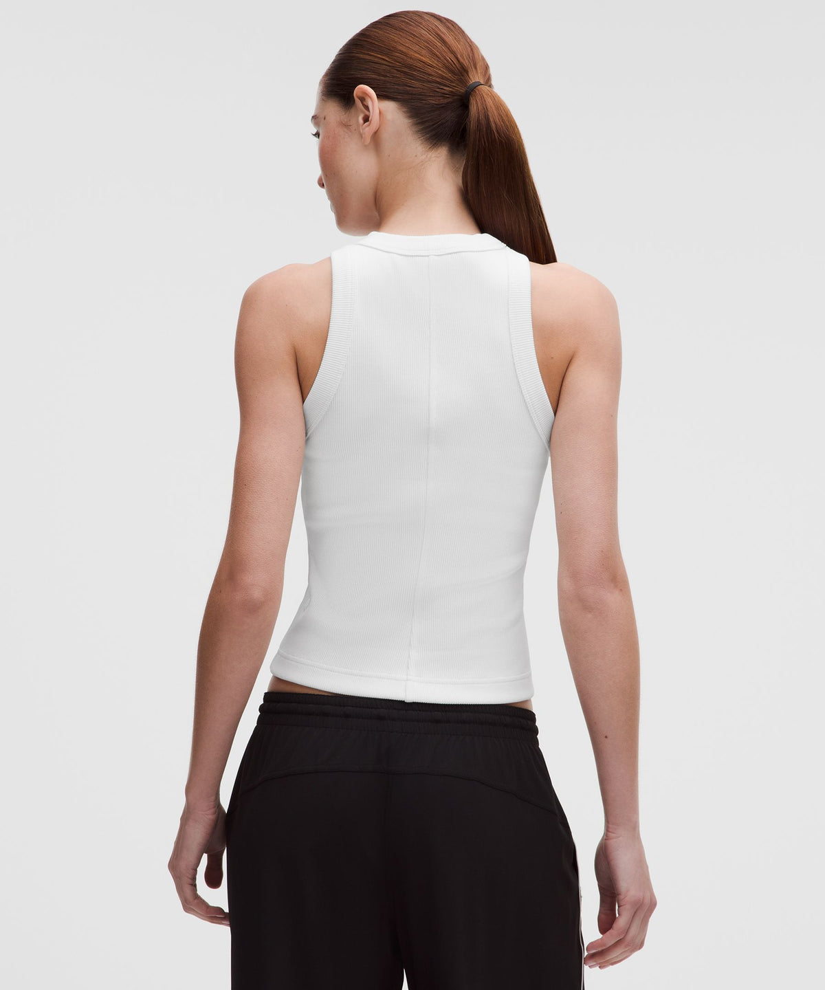Ribbed Heavyweight Cotton-Blend Racerback Tank Top