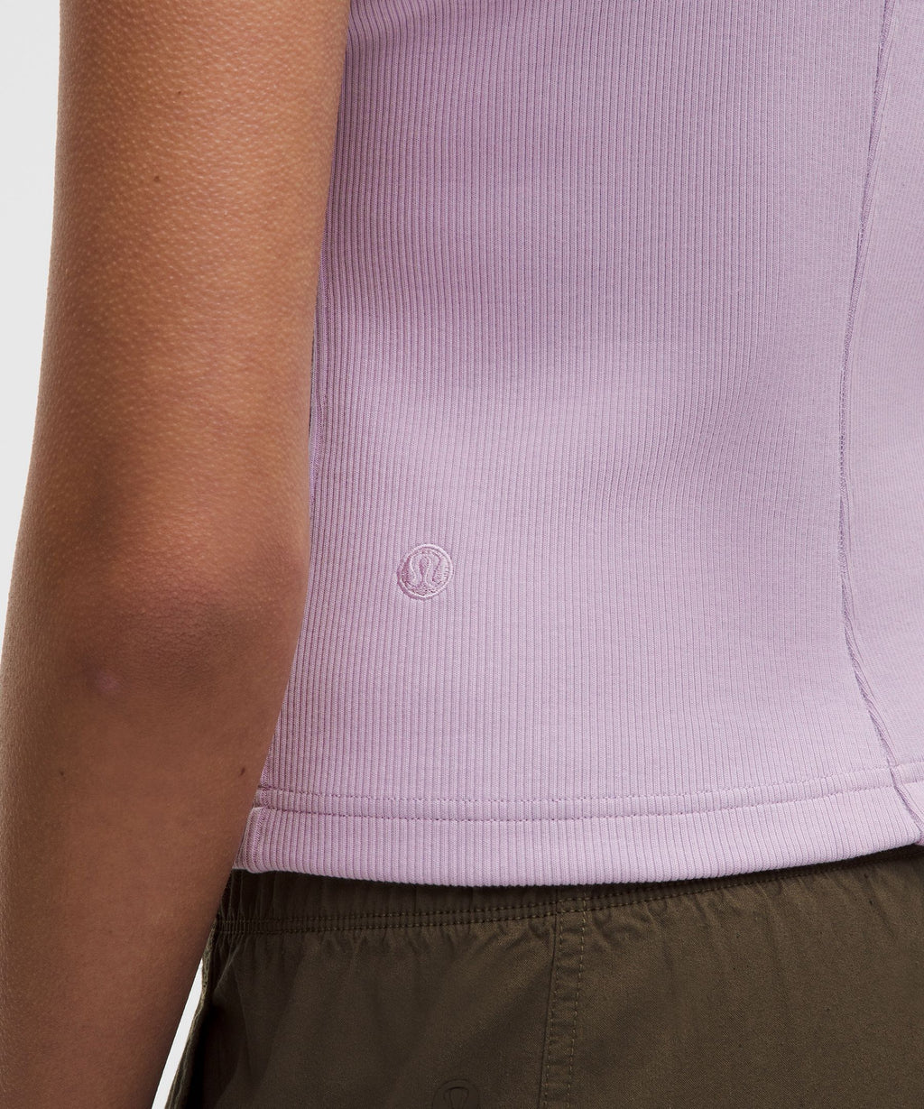 Ribbed Heavyweight Cotton-Blend Racerback Tank Top