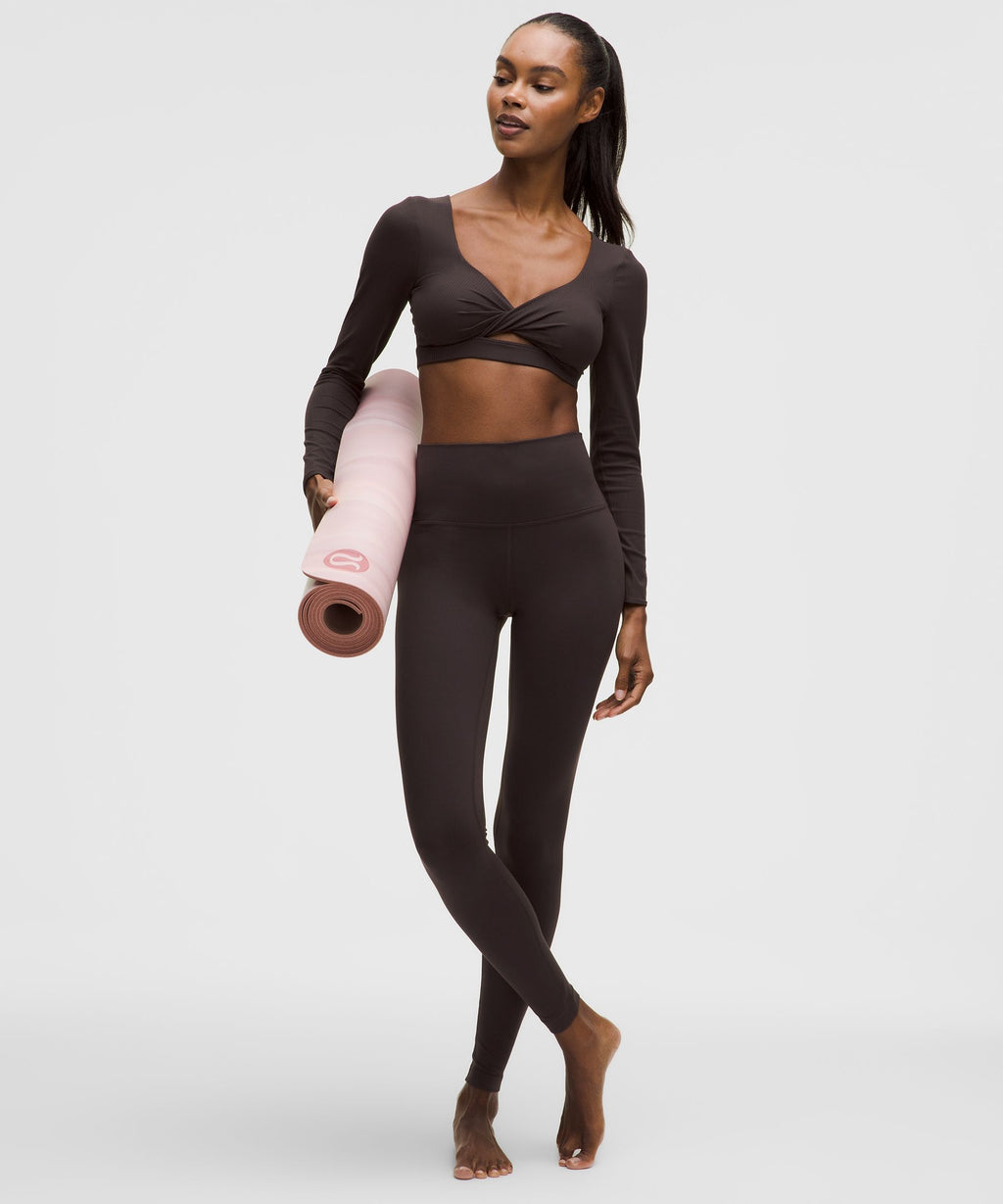 Ribbed Nulu Long-Sleeve Bra TopLight Support, B/C Cup