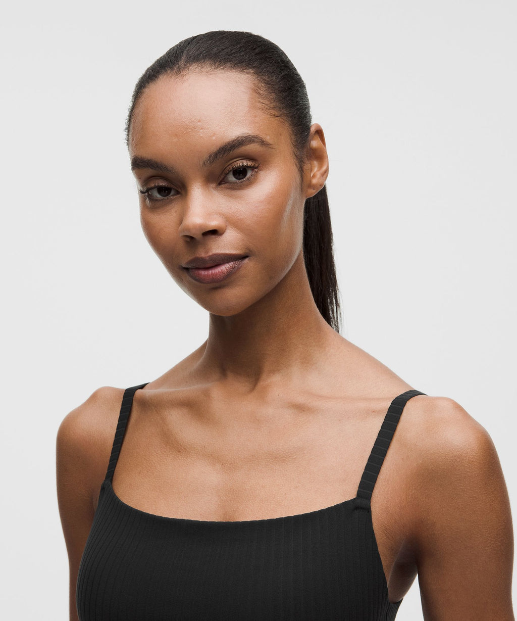 Ribbed Cami-Strap BraLight Support, B/C Cup