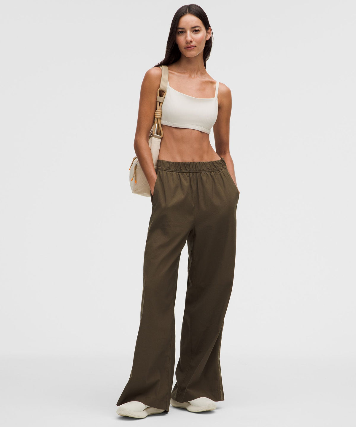 Ribbed Cami-Strap BraLight Support, B/C Cup