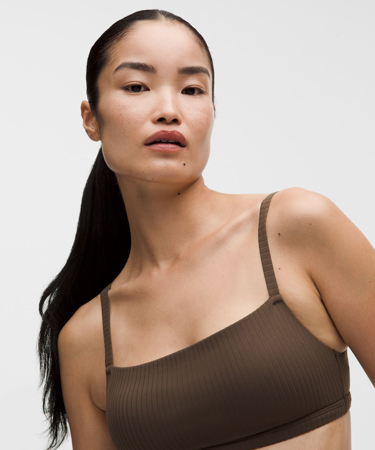 Ribbed Cami-Strap BraLight Support, B/C Cup