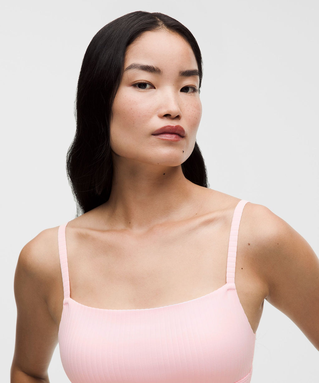Ribbed Cami-Strap BraLight Support, B/C Cup