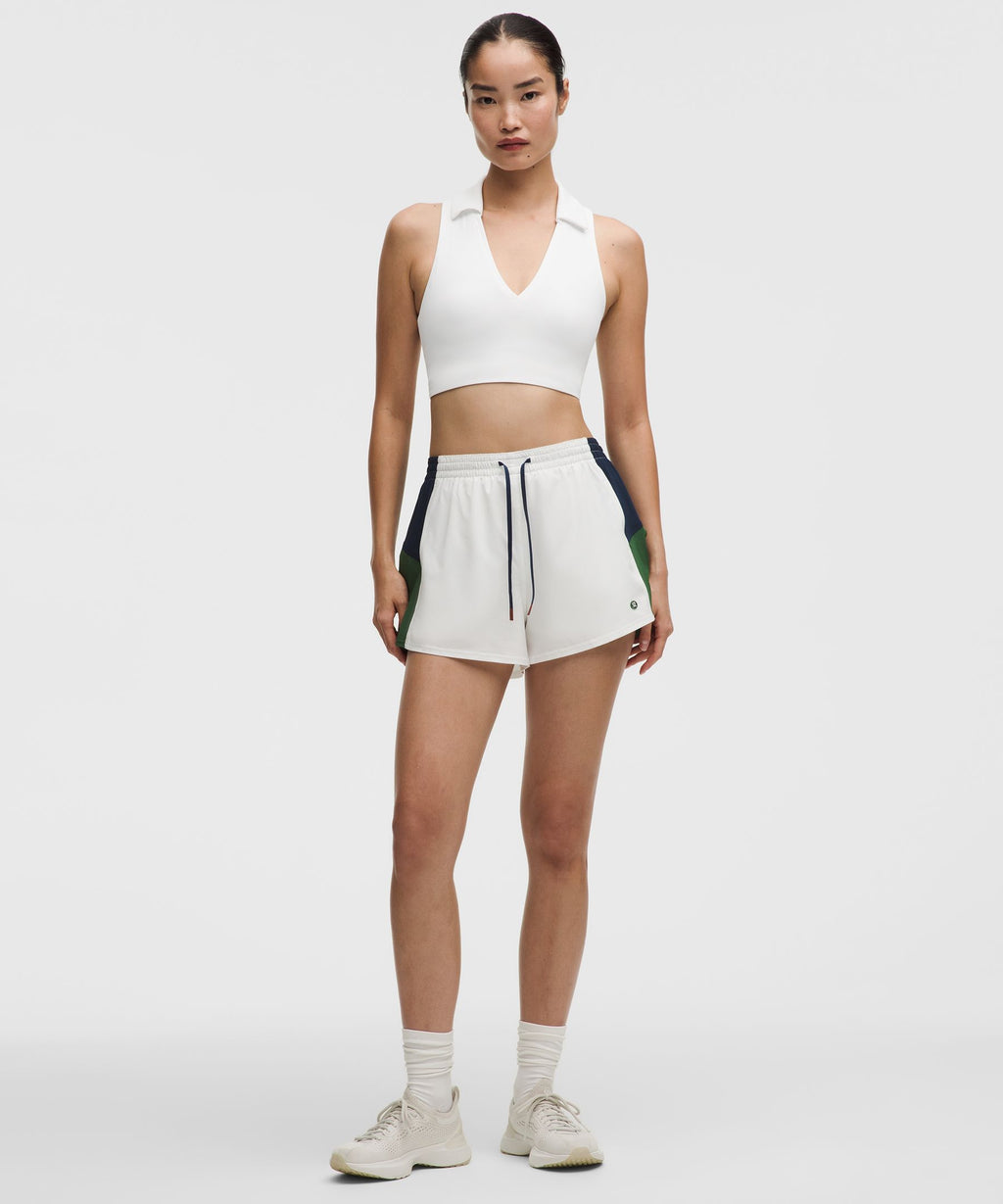 Collared Longline Ribbed Tennis BraMedium Support, B/C Cup