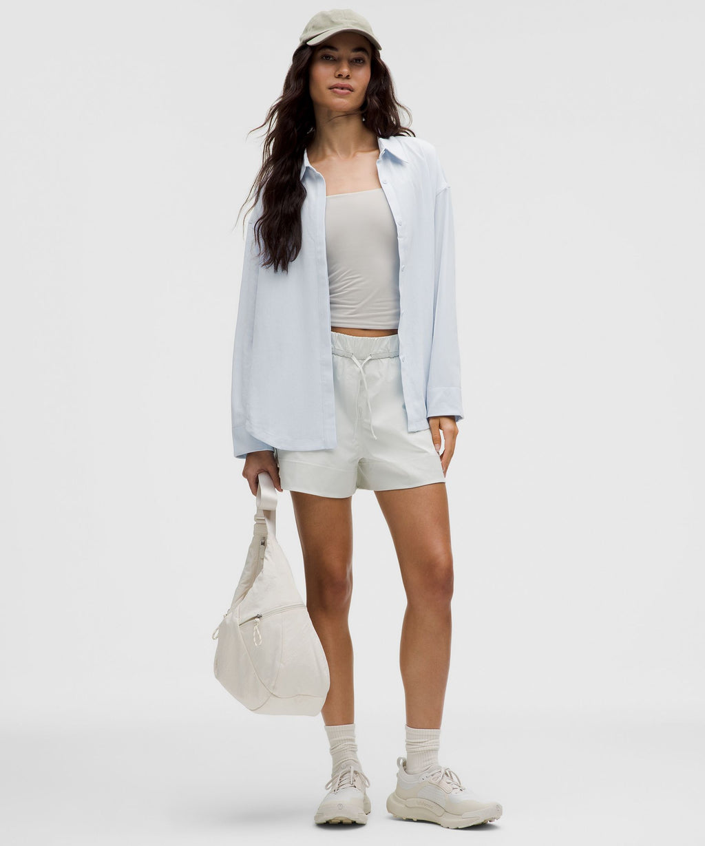 Long Button-Front Shirt