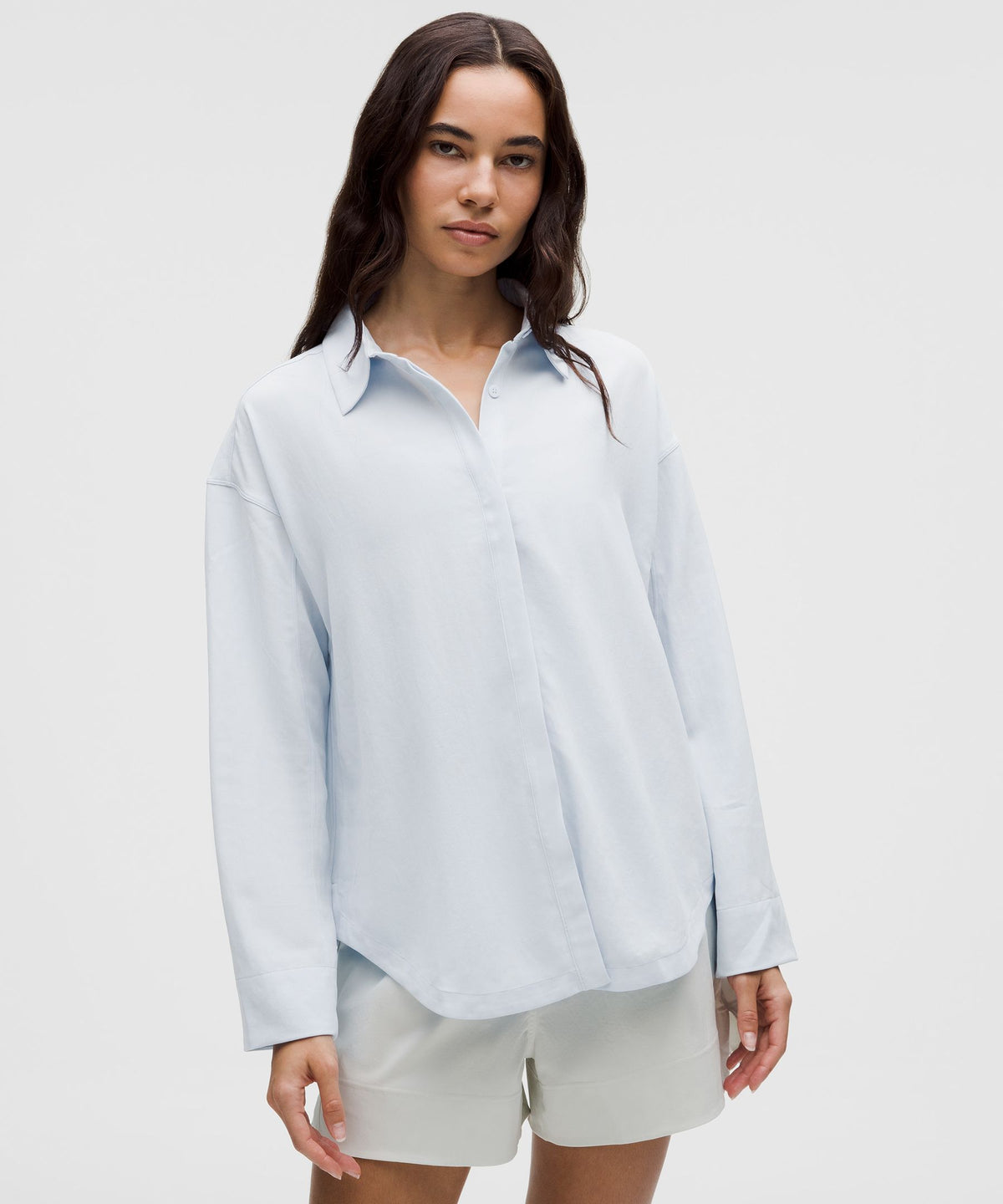 Long Button-Front Shirt