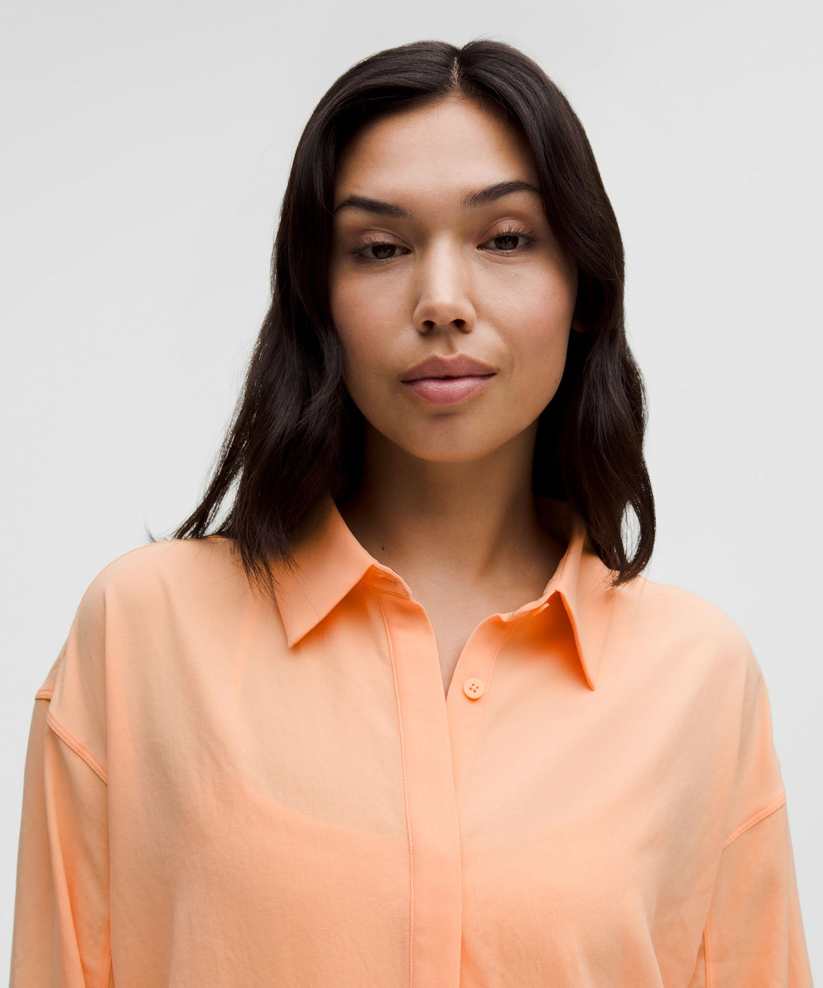 Long Button-Front Shirt