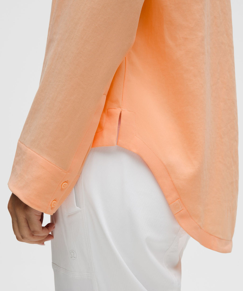 Long Button-Front Shirt