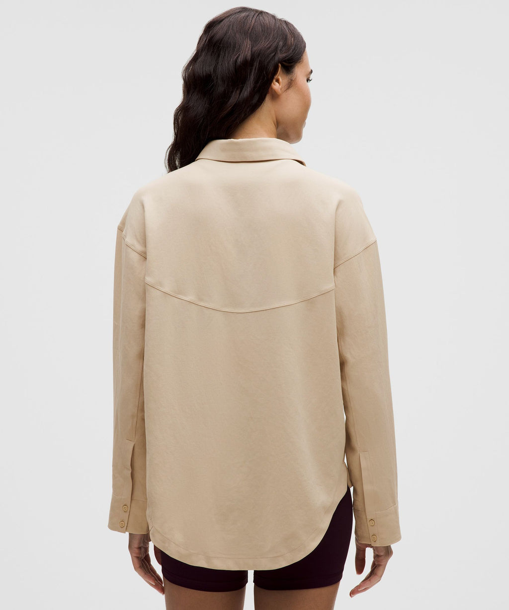 Long Button-Front Shirt
