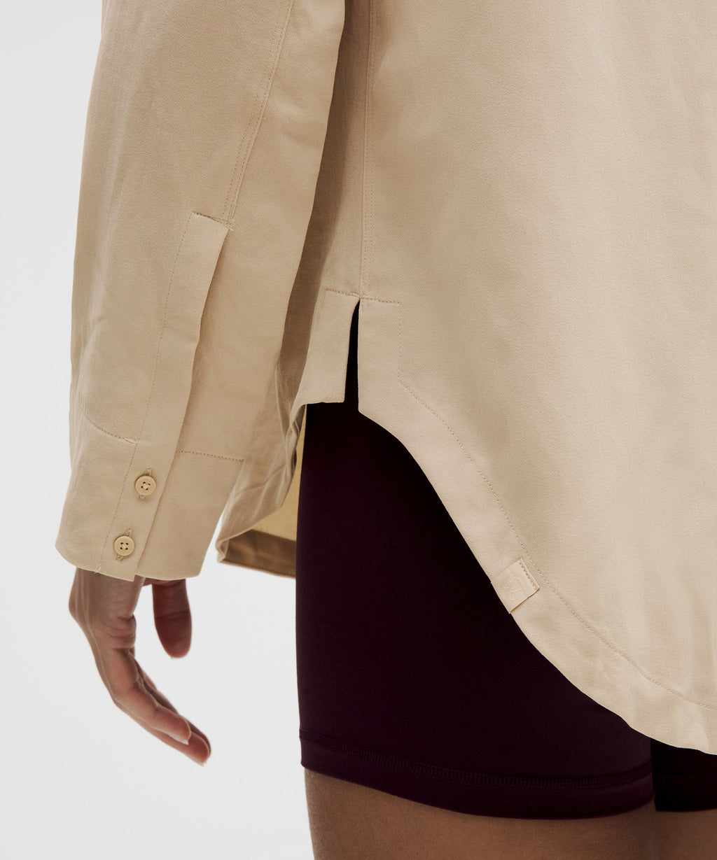 Long Button-Front Shirt