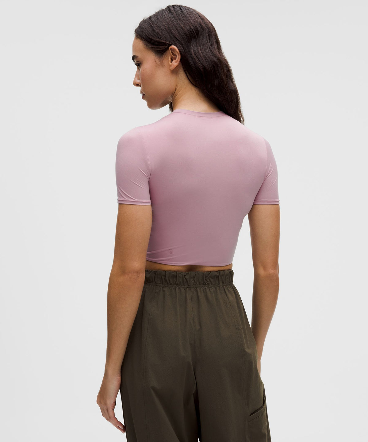 Wundermost Ultra-Soft Nulu Crewneck Cropped T-Shirt