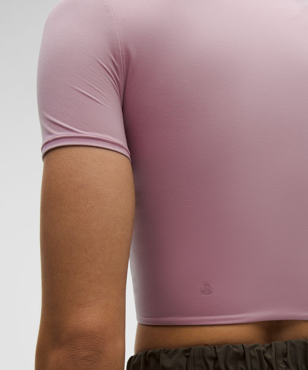 Wundermost Ultra-Soft Nulu Crewneck Cropped T-Shirt