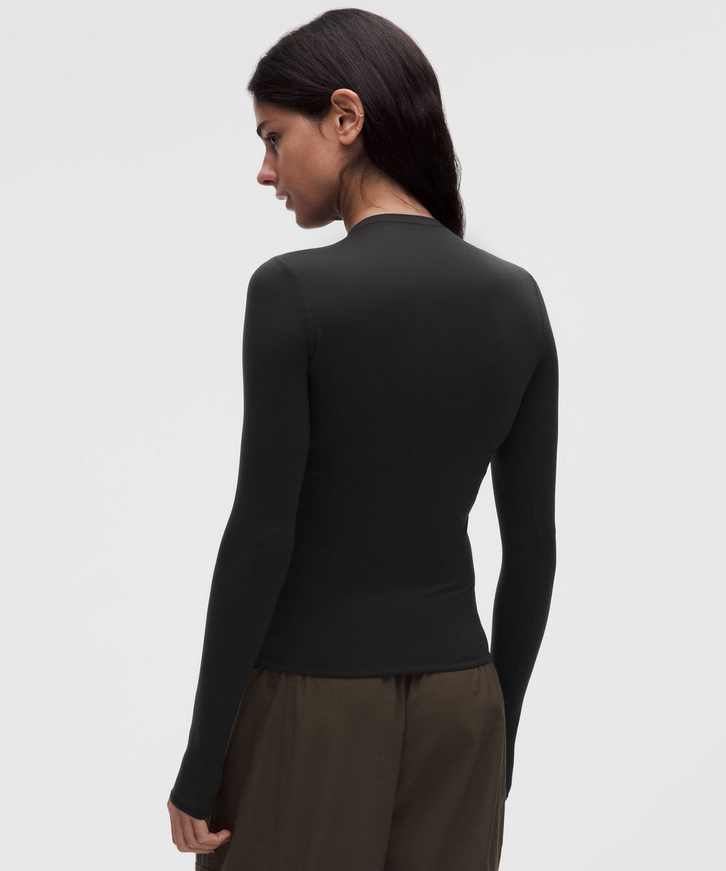 Wundermost Ultra-Soft Nulu Crewneck Long-Sleeve Shirt