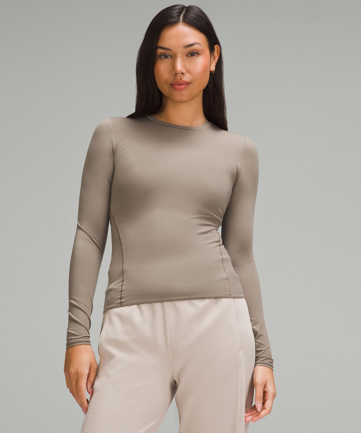 Wundermost Ultra-Soft Nulu Crewneck Long-Sleeve Shirt