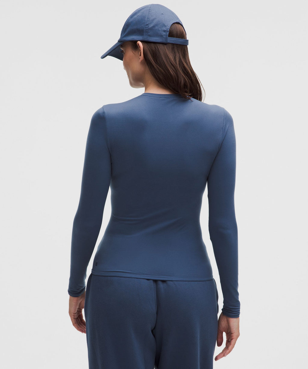 Wundermost Ultra-Soft Nulu Crewneck Long-Sleeve Shirt