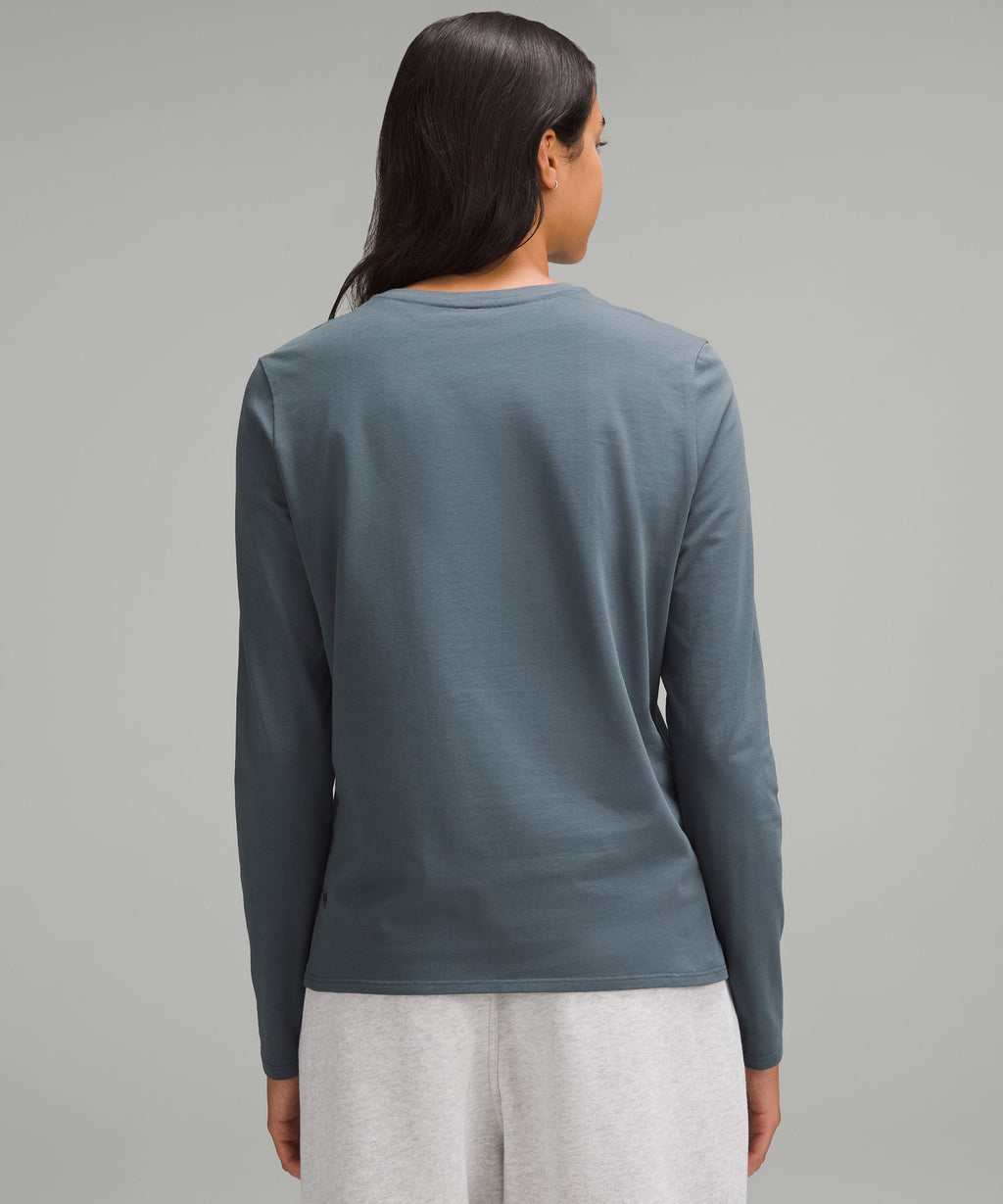 Organic Cotton Crewneck Long-Sleeve Shirt