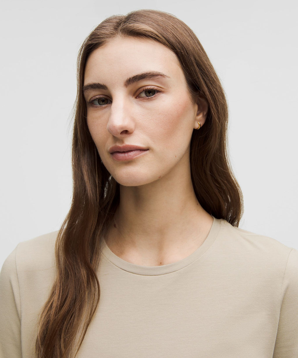 Organic Cotton Crewneck Long-Sleeve Shirt