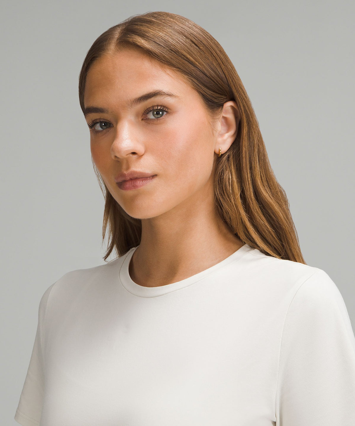 Organic Cotton Straight-Hem Crewneck T-Shirt
