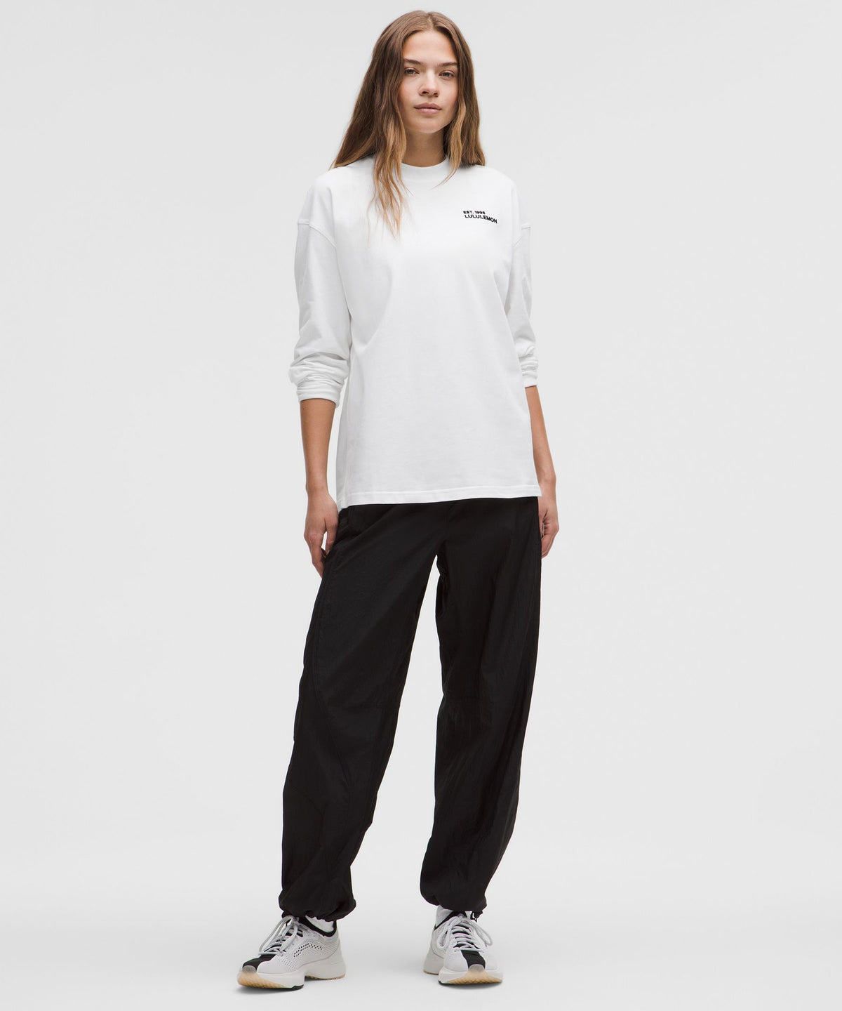 Heavyweight Cotton Crewneck Long-Sleeve Shirt