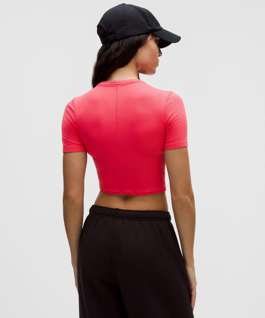 Hold Tight Straight-Hem Cropped T-Shirt