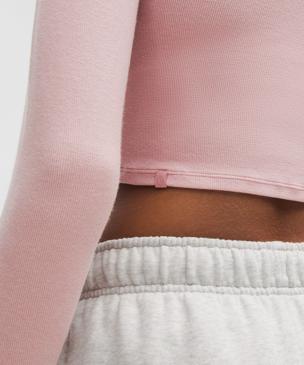 Hold Tight Straight-Hem Cropped Long-Sleeve Shirt
