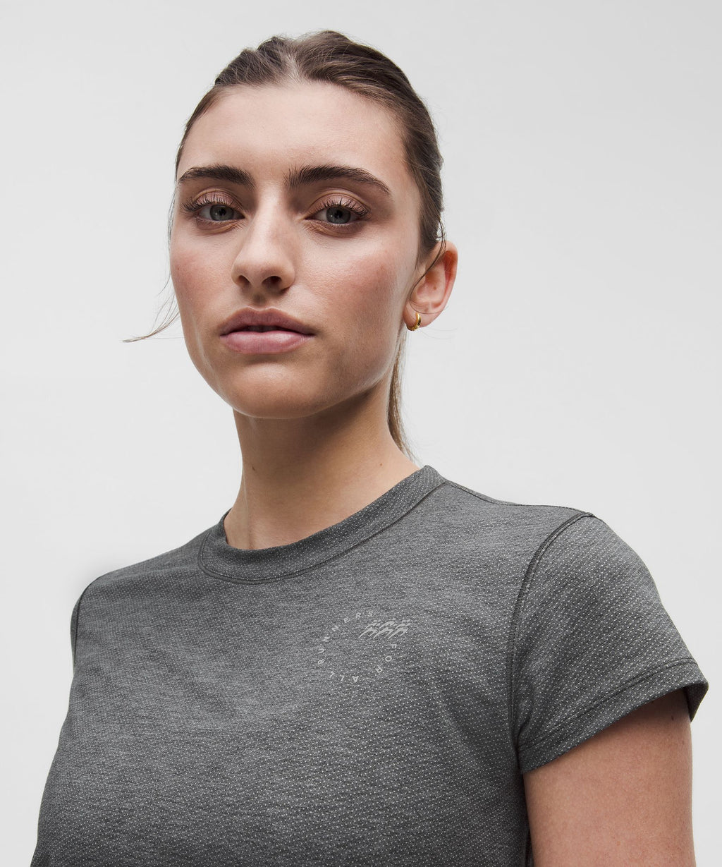 Mile Maker Run Crew Graphic Mesh Short-Sleeve Shirt