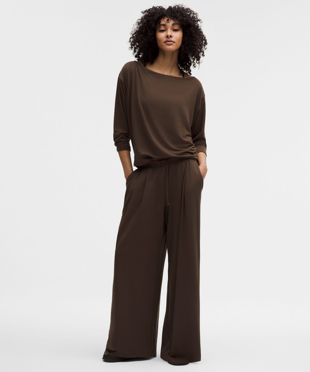 BeCalm Oversized Boatneck Long-Sleeve Shirt