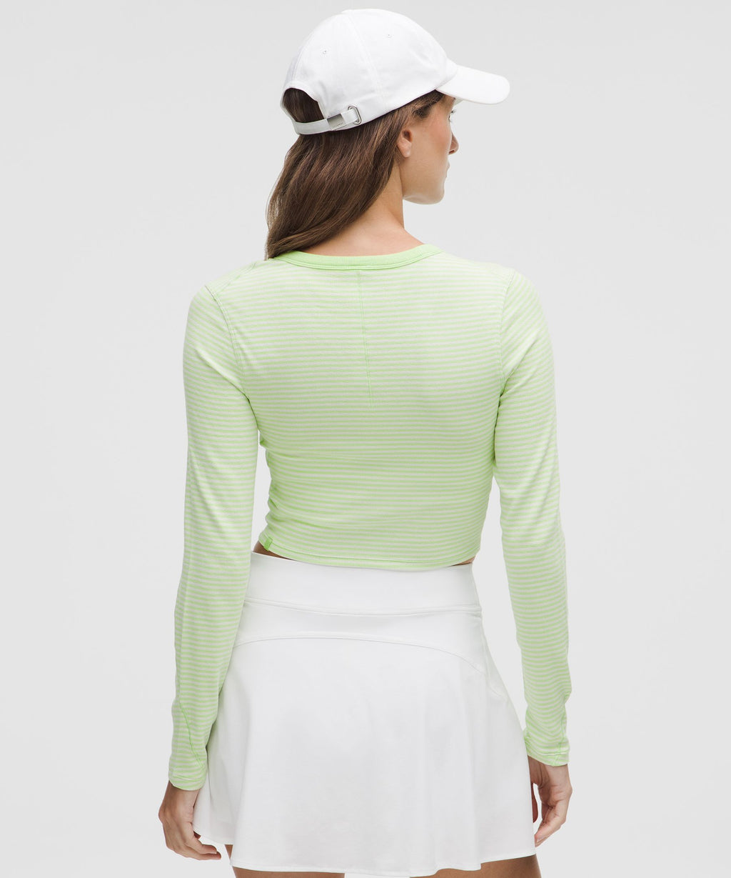 Hold Tight Straight-Hem Cropped Long-Sleeve Shirt