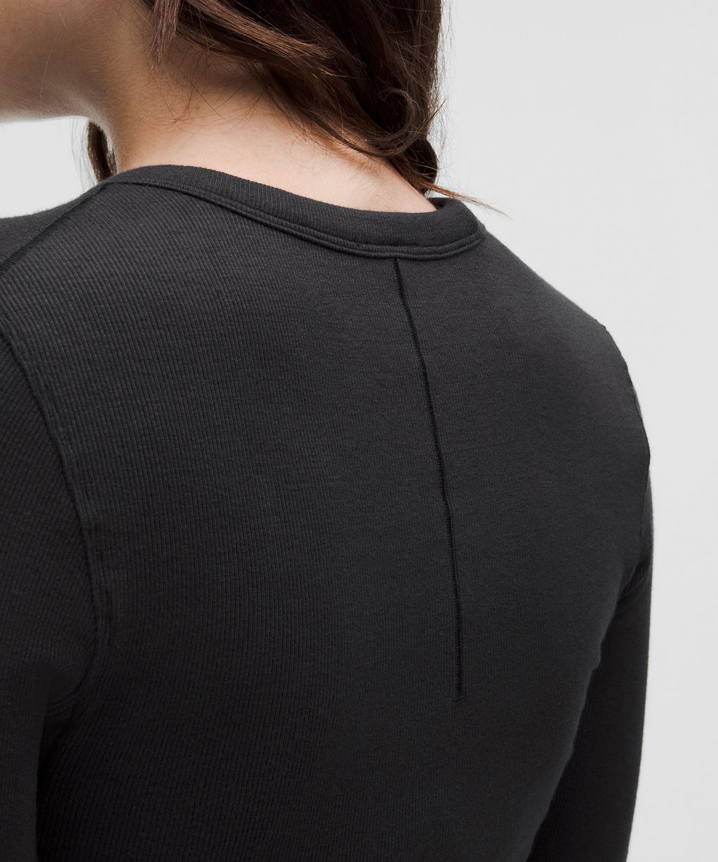 Hold Tight Straight-Hem Cropped Long-Sleeve Shirt