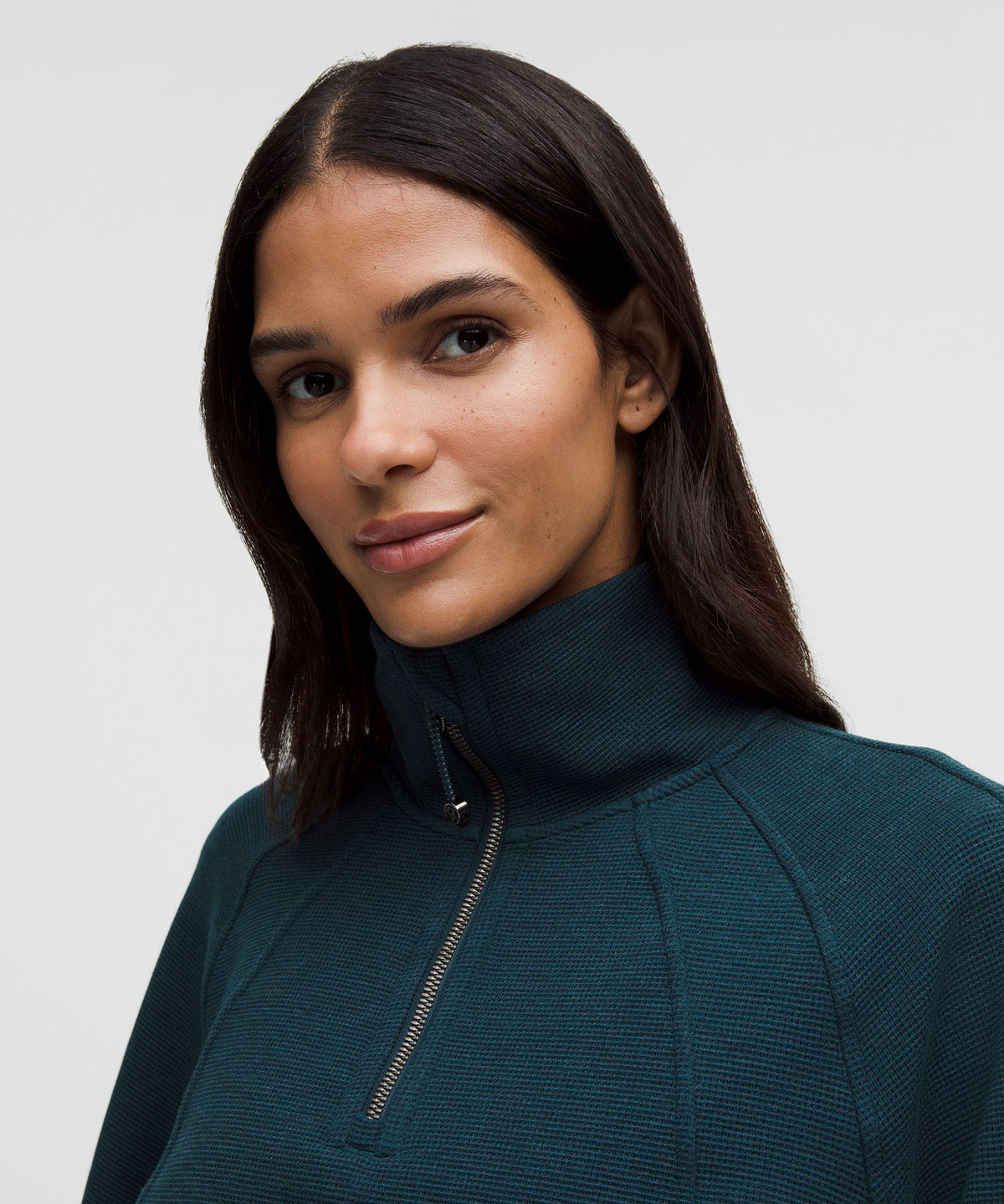 Scuba Cropped Funnel-Neck Half ZipWaffle