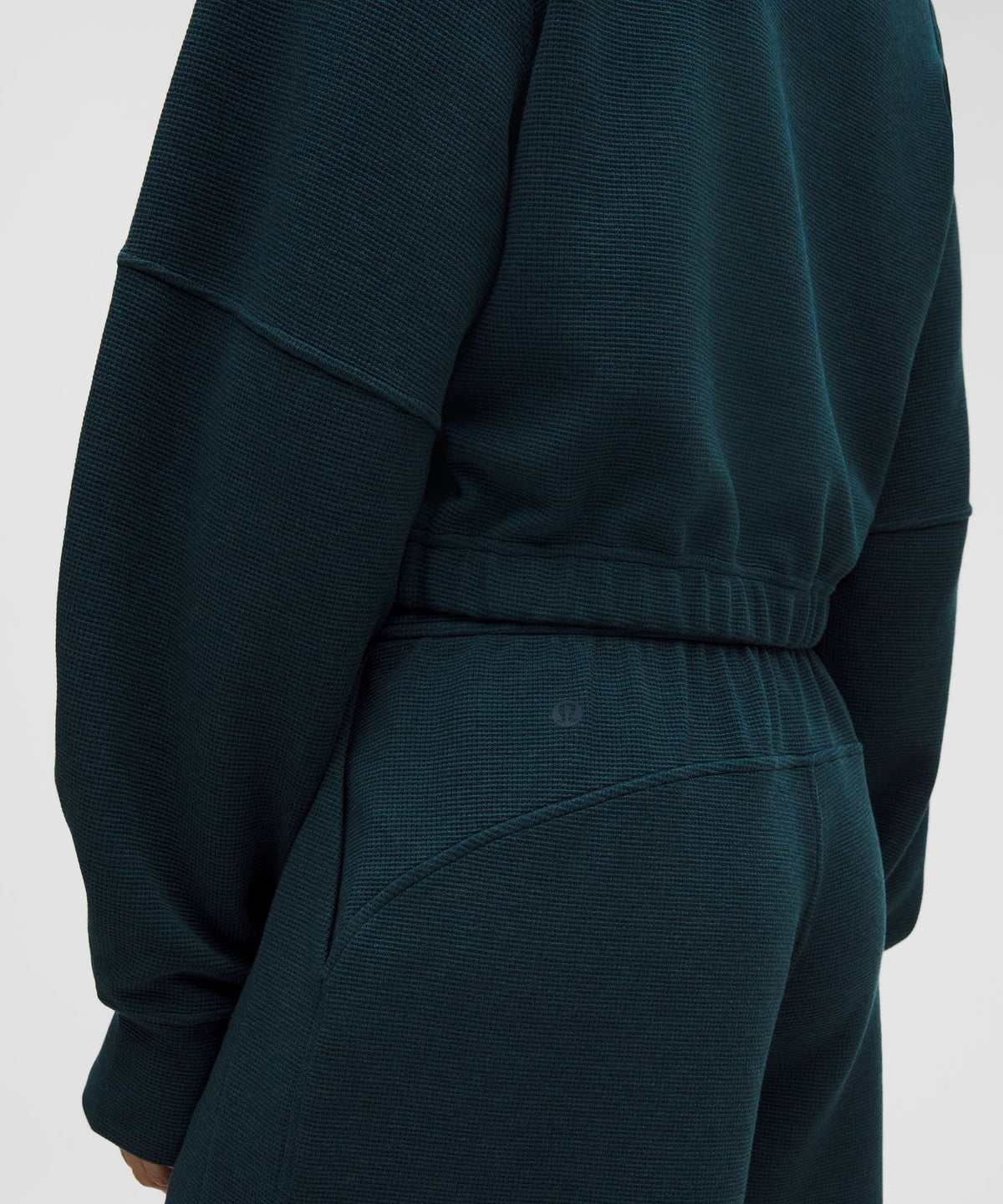 Scuba Cropped Funnel-Neck Half ZipWaffle