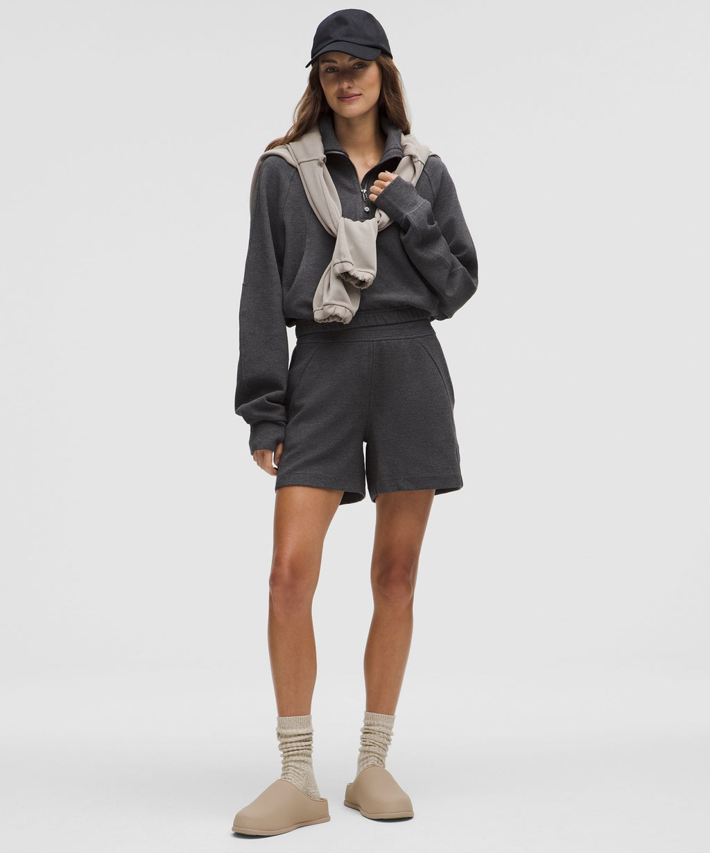 Scuba Cropped Funnel-Neck Half ZipWaffle