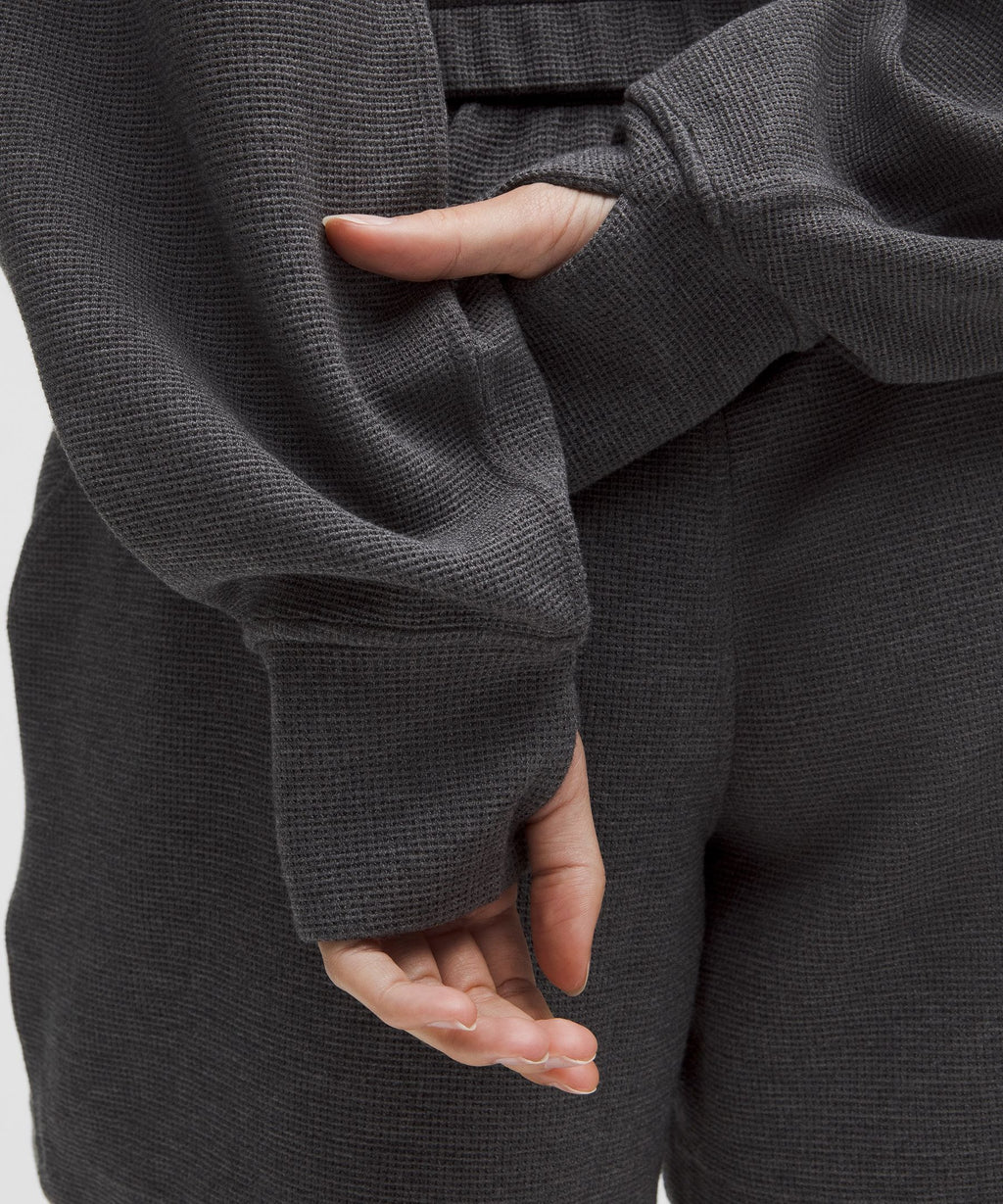 Scuba Cropped Funnel-Neck Half ZipWaffle