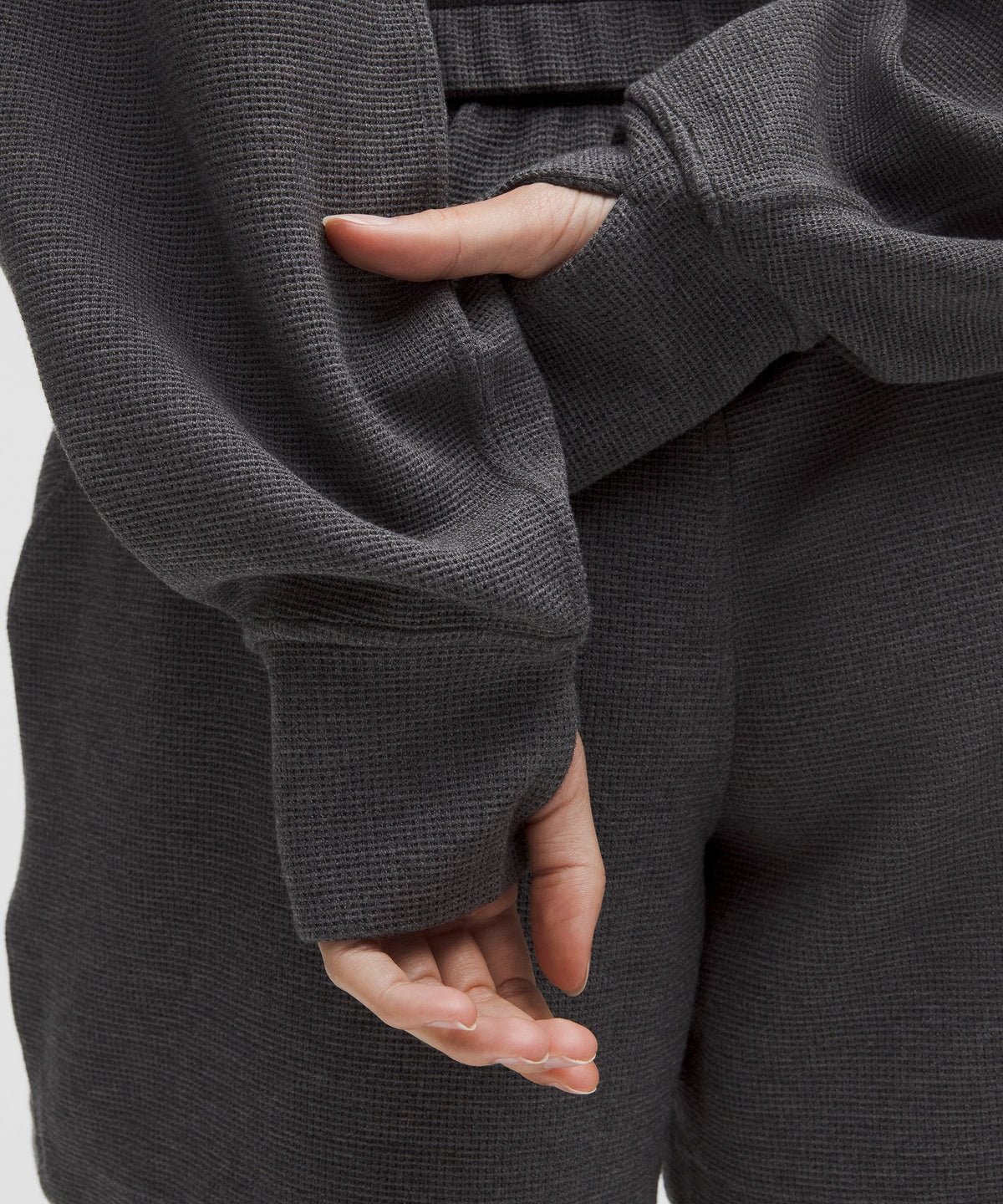 Scuba Cropped Funnel-Neck Half ZipWaffle