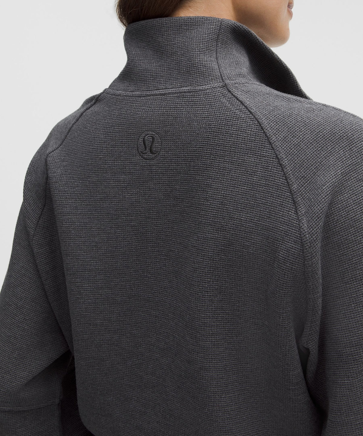 Scuba Cropped Funnel-Neck Half ZipWaffle