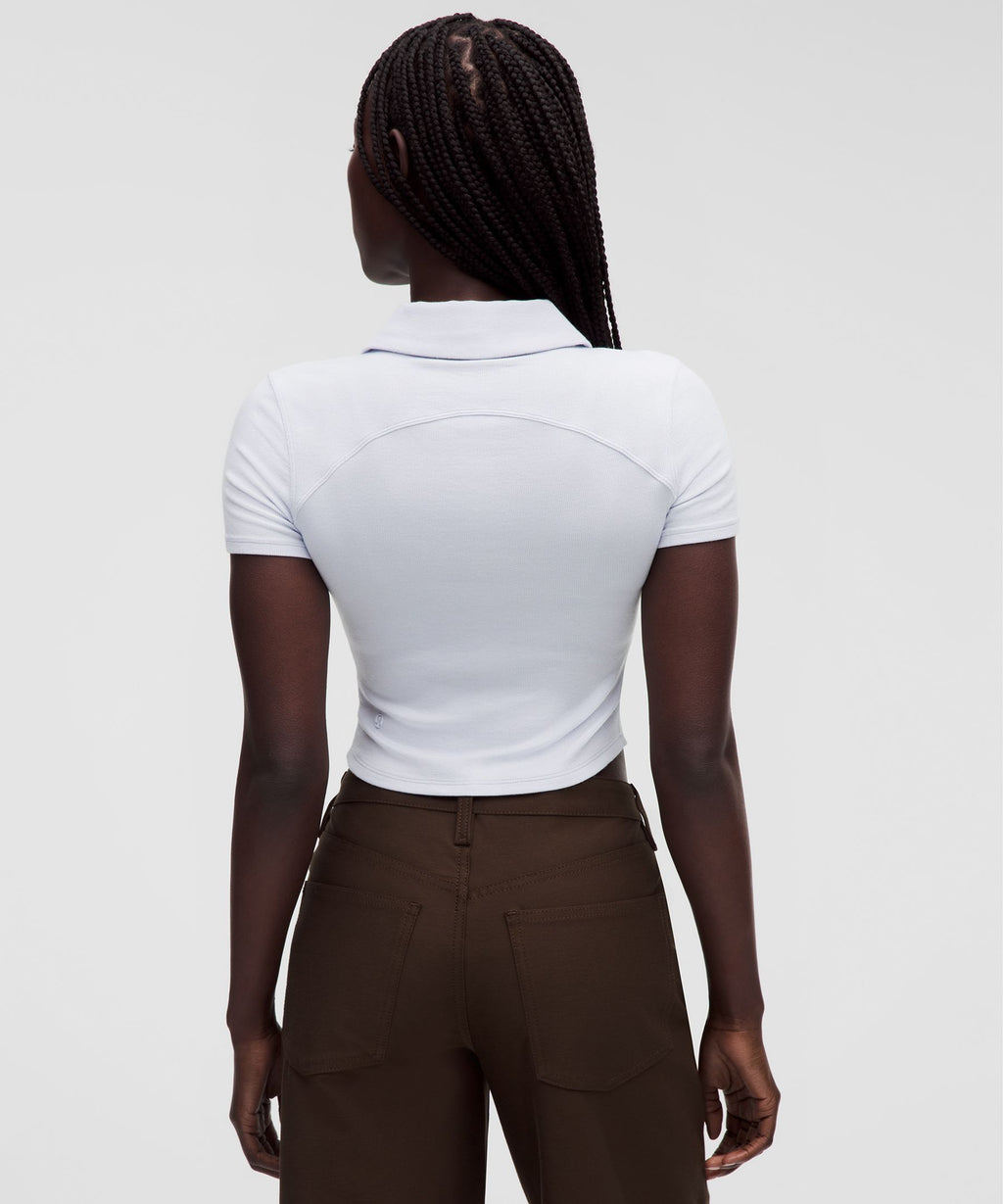 Button-Up Collared Short-Sleeve Shirt