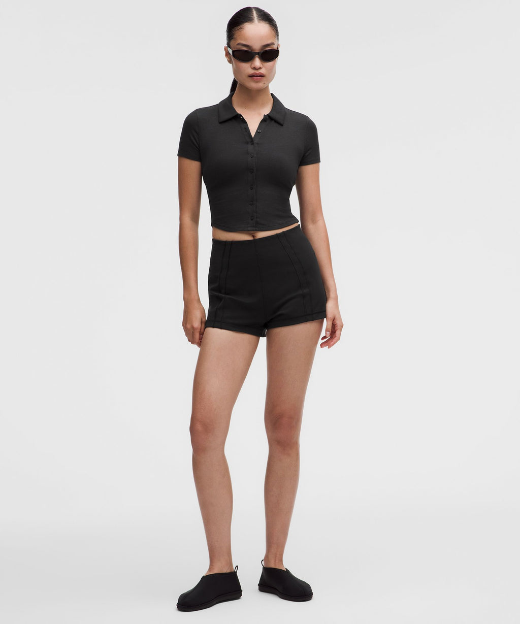Button-Up Collared Short-Sleeve Shirt