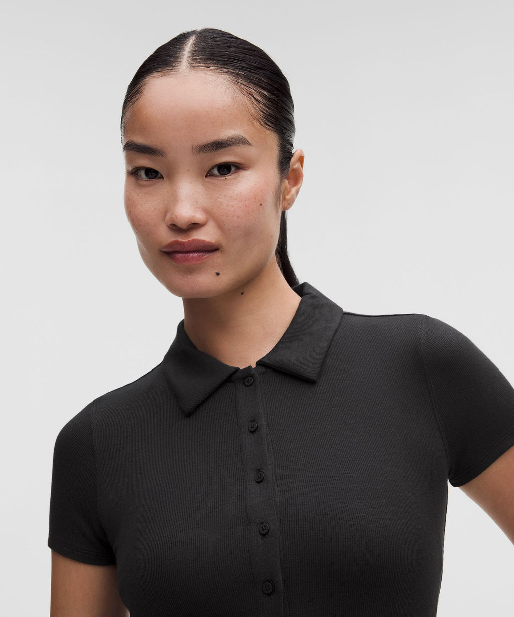 Button-Up Collared Short-Sleeve Shirt