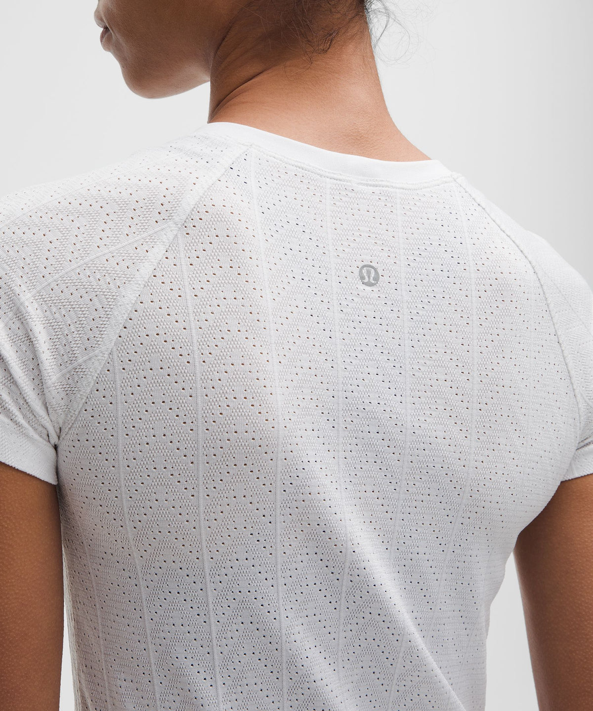 Swiftly Pointelle Short-Sleeve ShirtHip Length