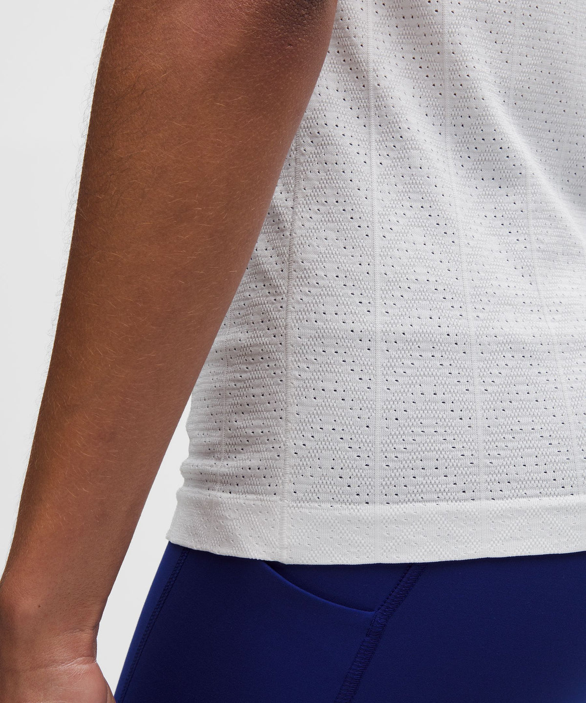 Swiftly Pointelle Short-Sleeve ShirtHip Length
