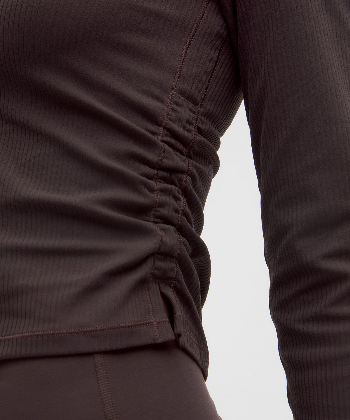 All It Takes Ribbed Nulu V-Neck Long-Sleeve ShirtB-D Cups