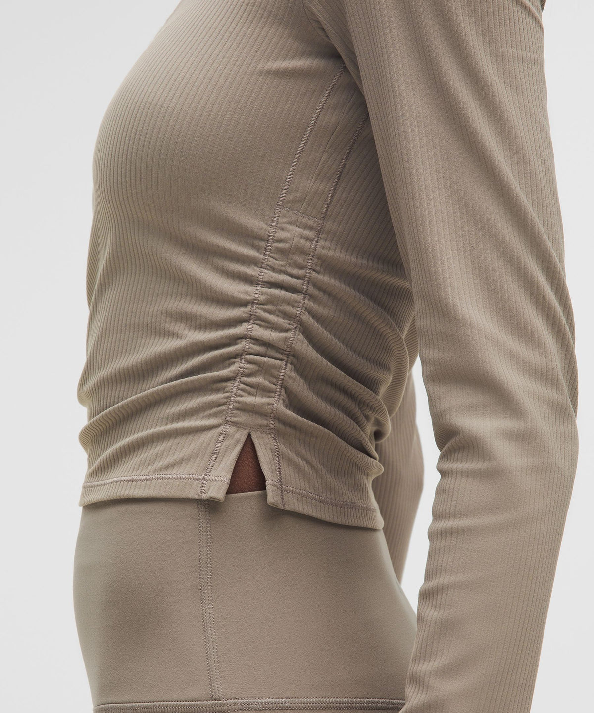 All It Takes Ribbed Nulu V-Neck Long-Sleeve ShirtB-D Cups