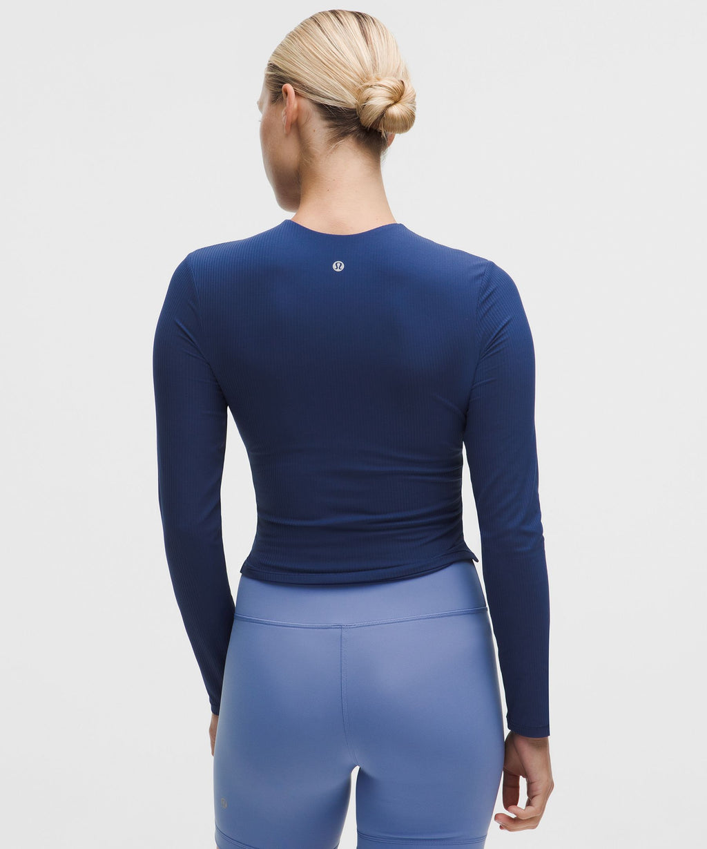 All It Takes Ribbed Nulu V-Neck Long-Sleeve ShirtB-D Cups