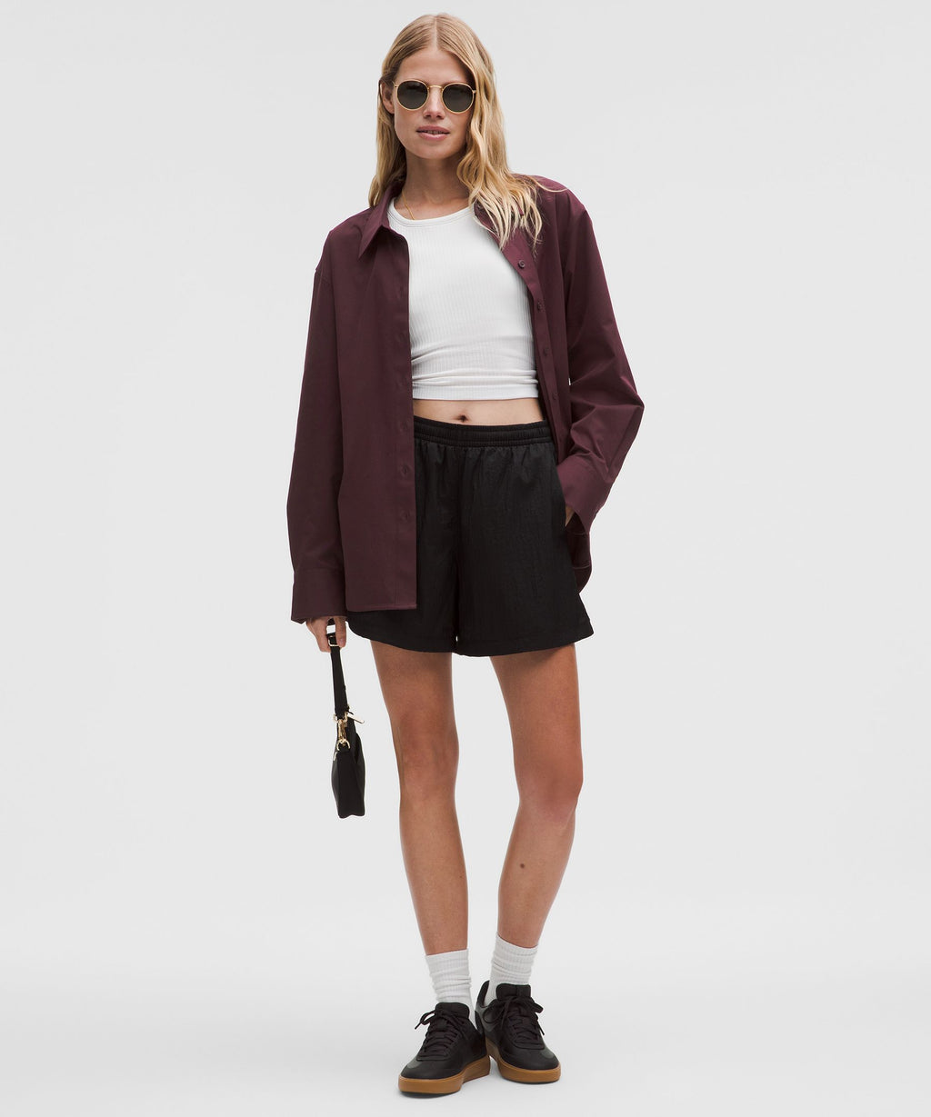 Woven Relaxed-Fit Button-Up Shirt