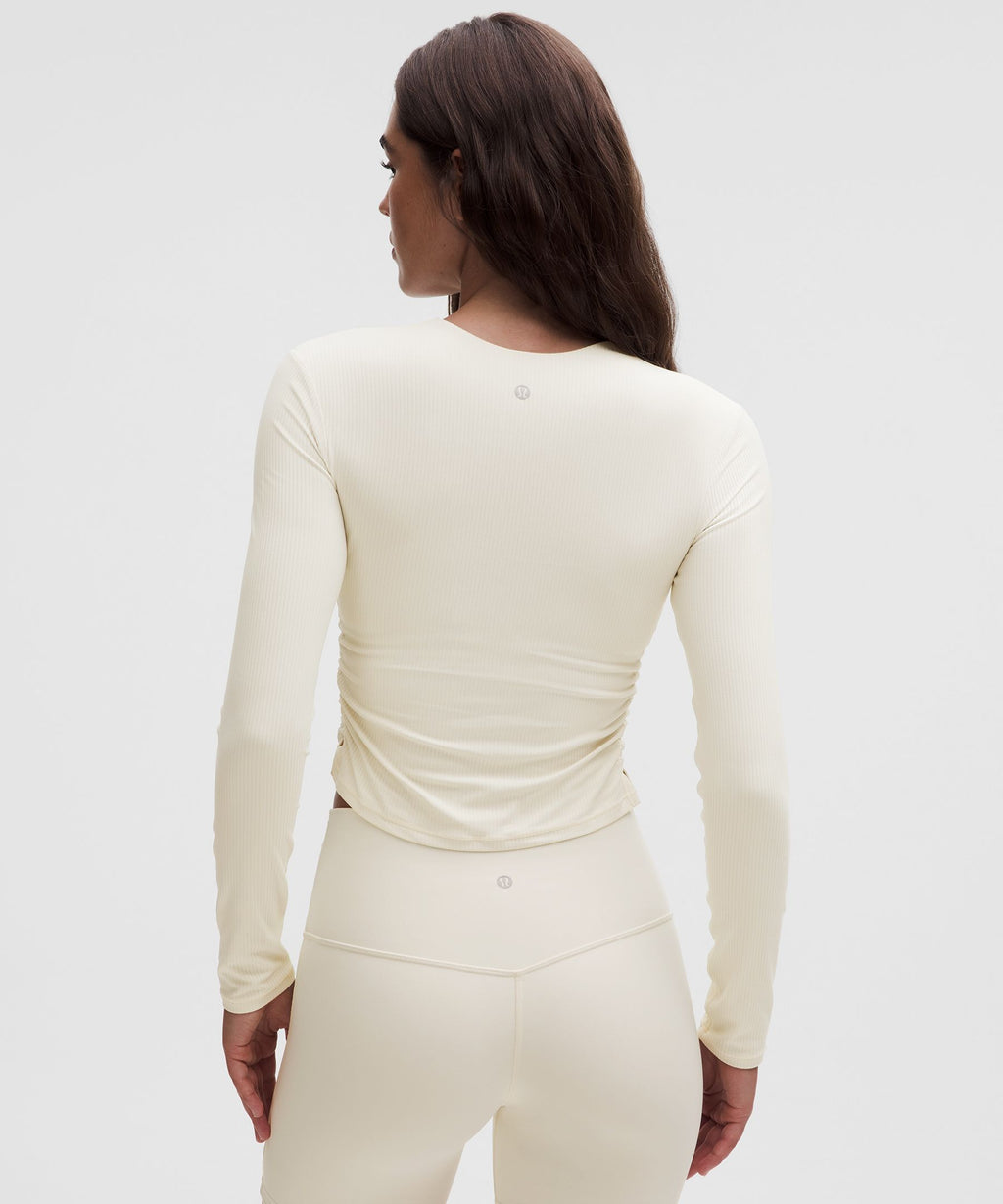 All It Takes Ribbed Nulu V-Neck Long-Sleeve ShirtB-D Cups