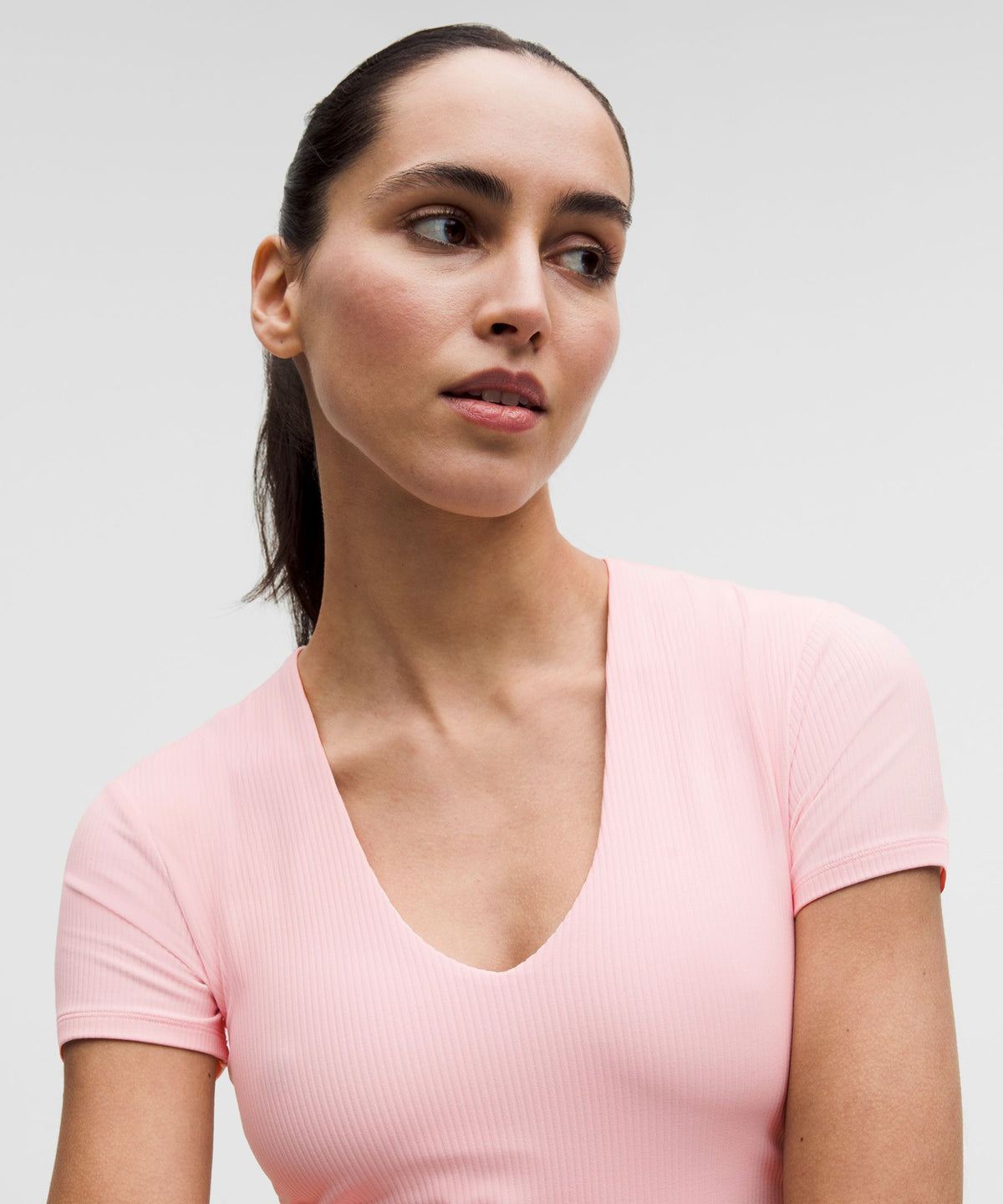 All It Takes Ribbed Nulu V-Neck T-ShirtB–D Cups