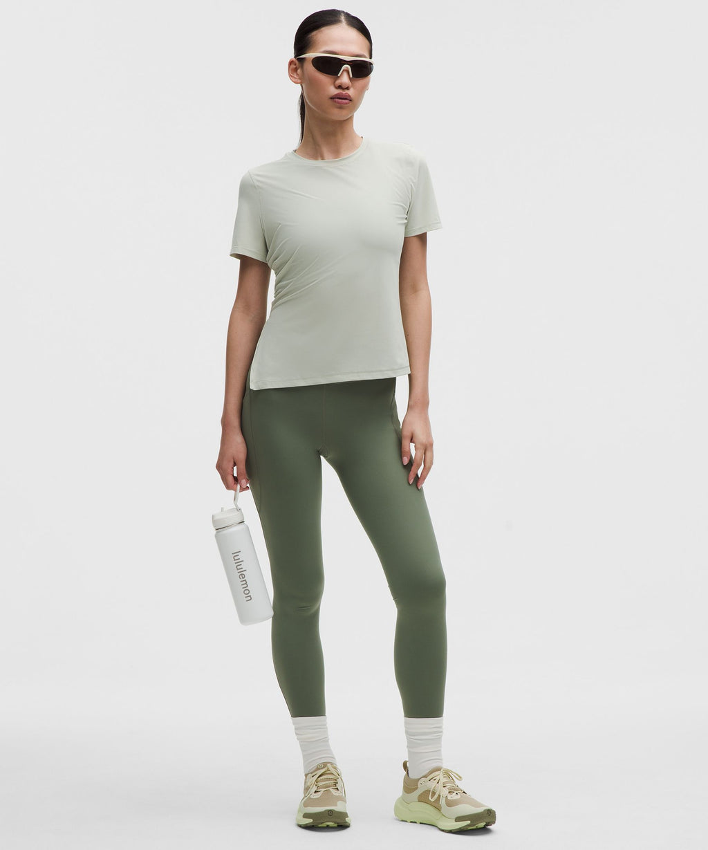 Side-Ruched Running Short-Sleeve Shirt